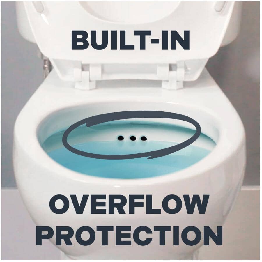 4.8 L Easley Round Toilet with Flush Guard Technology - White, 17"