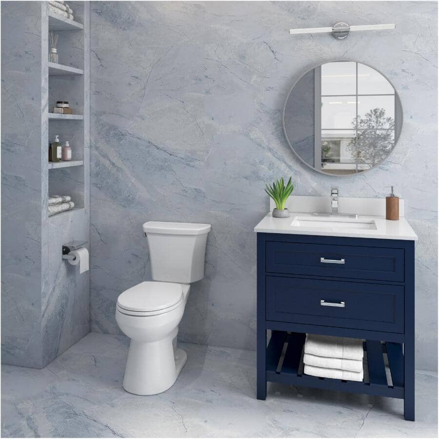 4.8 L Easley Round Toilet with Flush Guard Technology - White, 17"