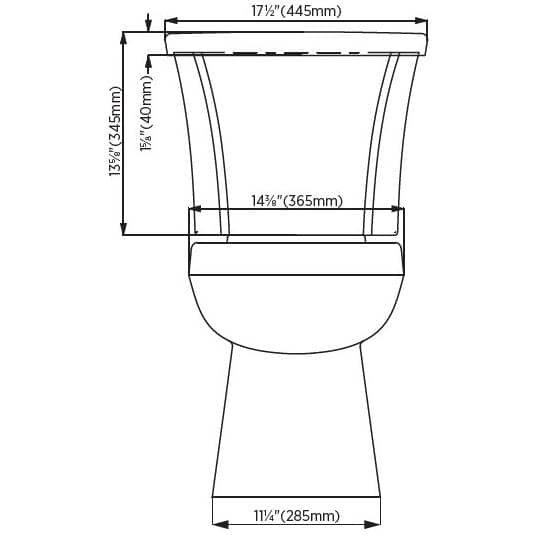 4.8 L Easley Round Toilet with Flush Guard Technology - White, 17"