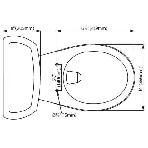 4.8 L Easley Round Toilet with Flush Guard Technology - White, 17"