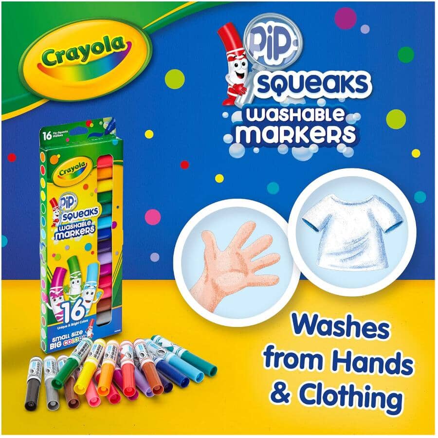Pip-Squeaks Broad Line Washable Markers - 10 Pack