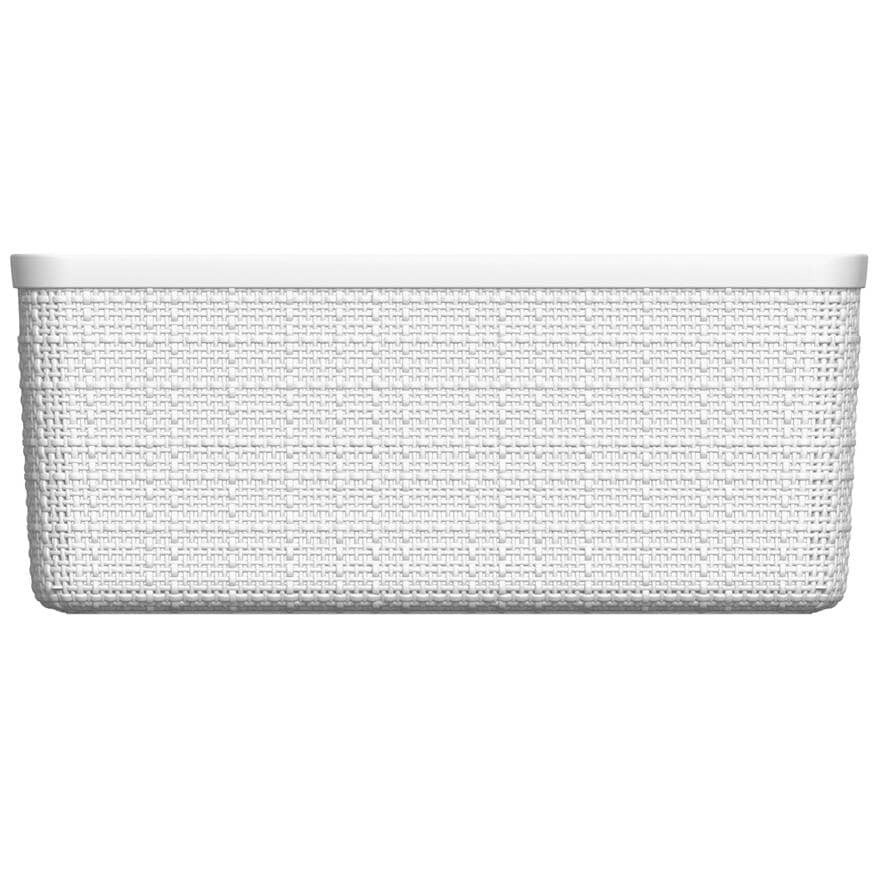 Jute 12 L White Storage Basket