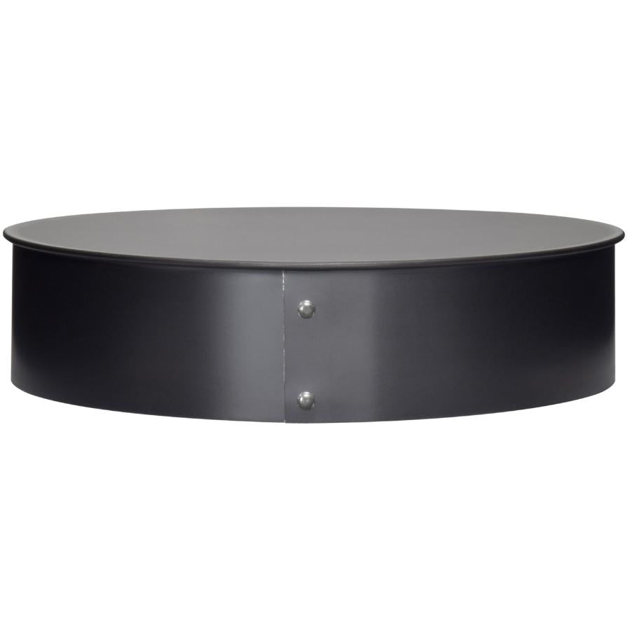 7" Diameter 24 Gauge Round Black End Cap