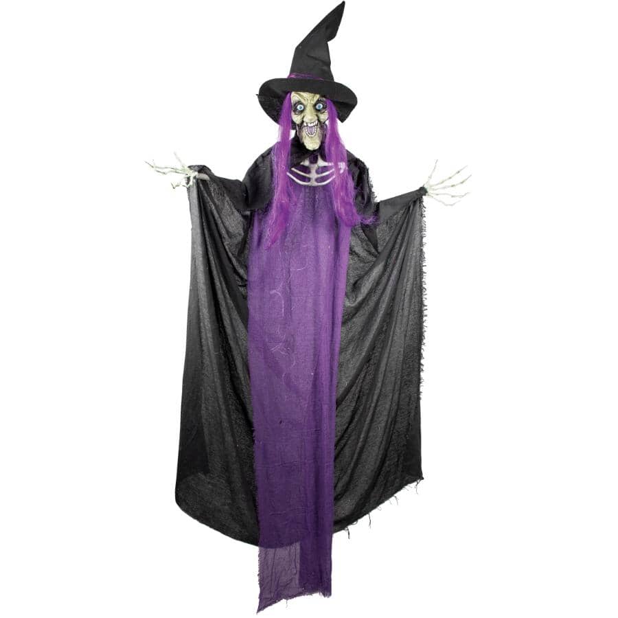 7.2' Hanging Witch with Light-Up Eyes