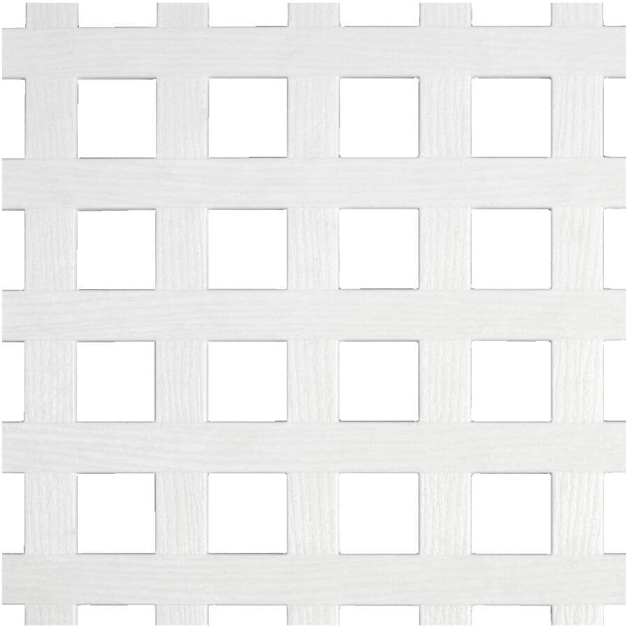 4' x 8' White Privacy Vinyl Mesh, 1-1/4" Square Spacing