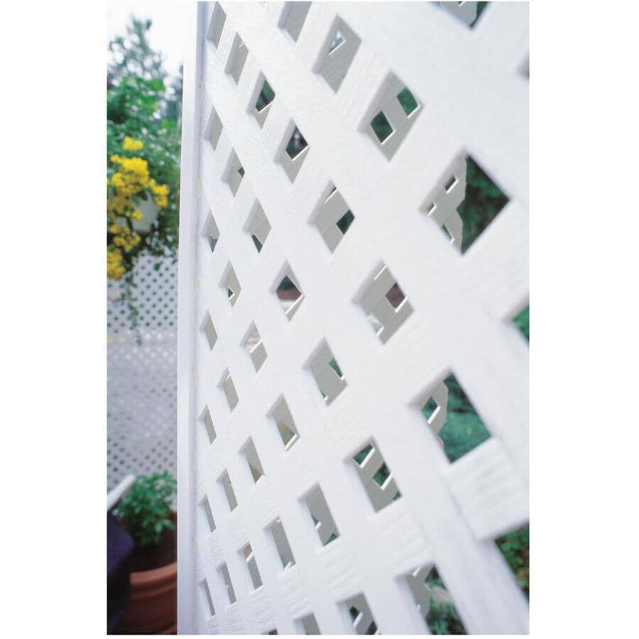 4' x 8' White Privacy Vinyl Mesh, 1-1/4" Square Spacing