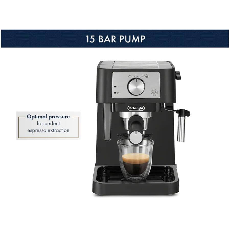 Stilosa Manual Espresso Maker (EC260) - Black, 1100W
