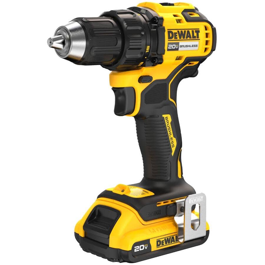 20V Max 1/2" Lithium-ion Cordless Compact Driver Drill Kit - with Battery, Charger, & Tool Bag