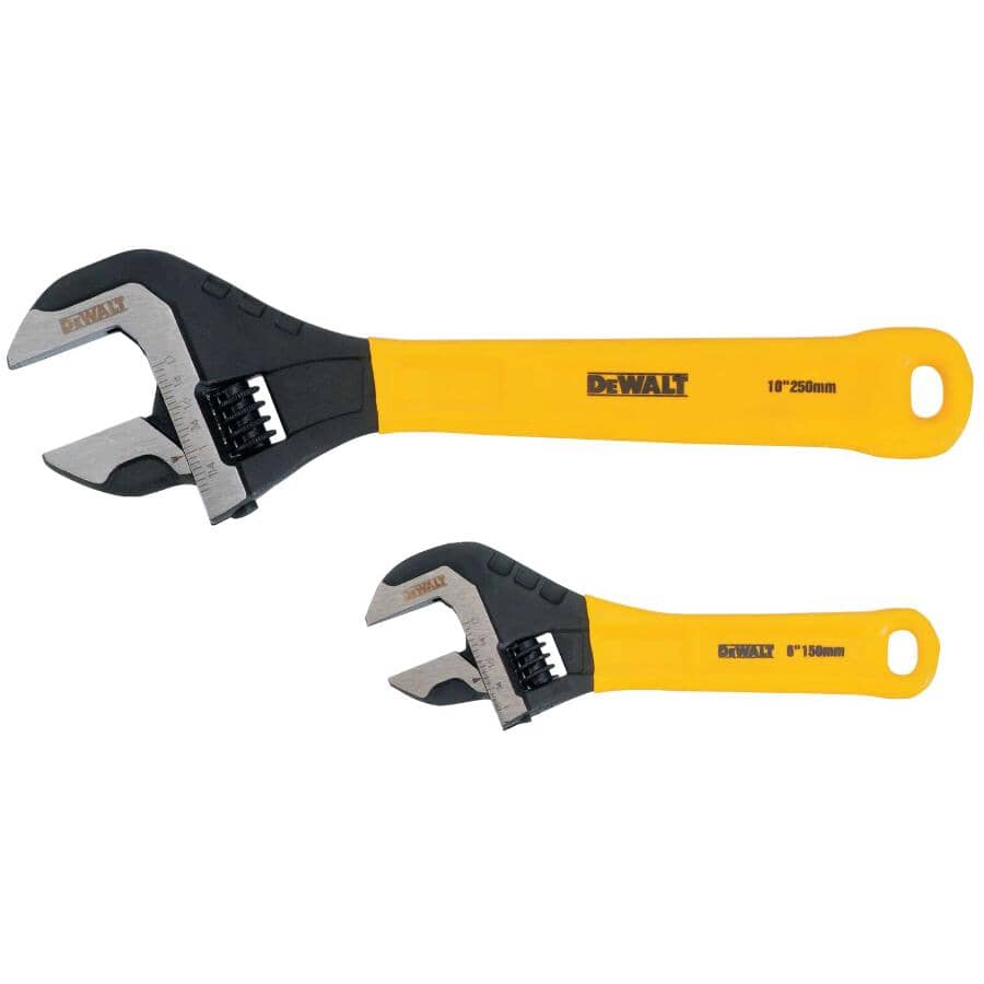 6" & 10" Dip Grip Adjustable Wrench Set