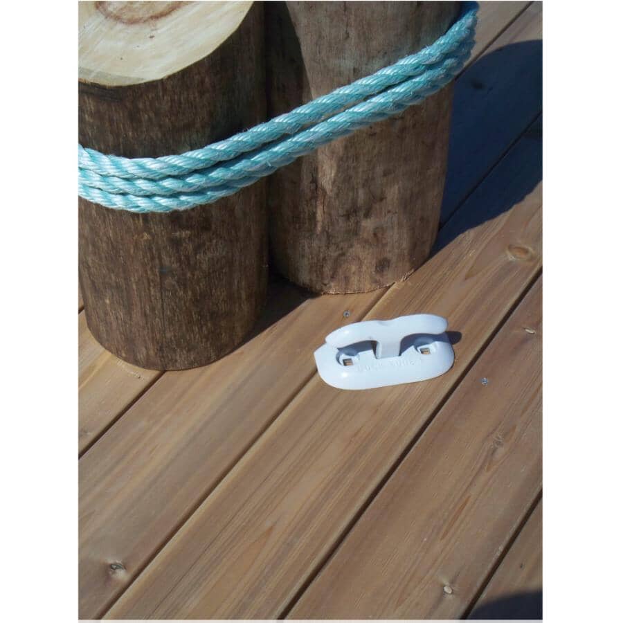 6" White Flip-Up Dock Cleat