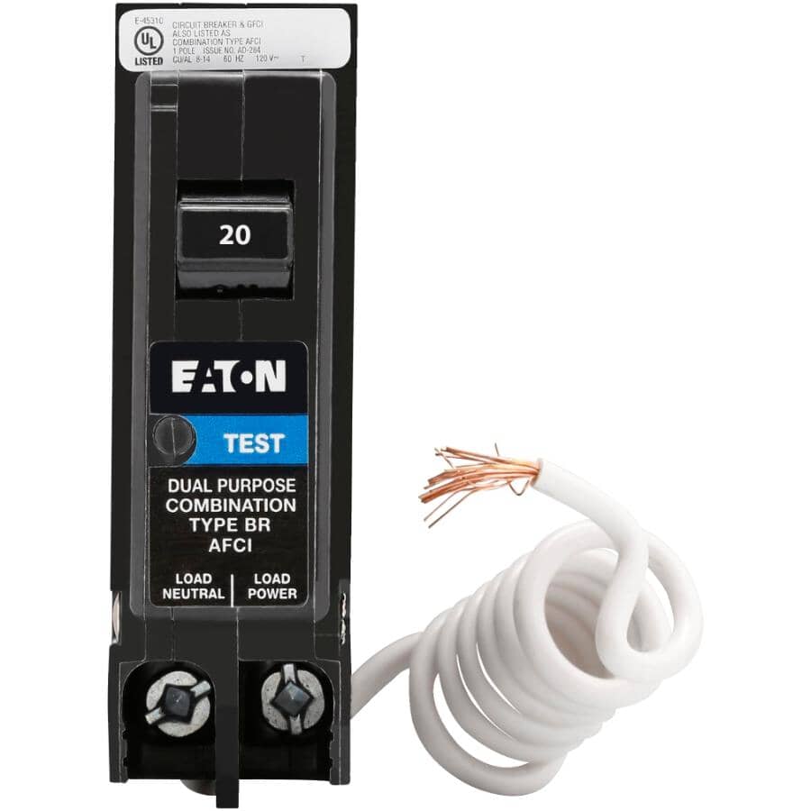Single Pole 20 Amp Combination Arc Fault Pigtail Circuit Breaker