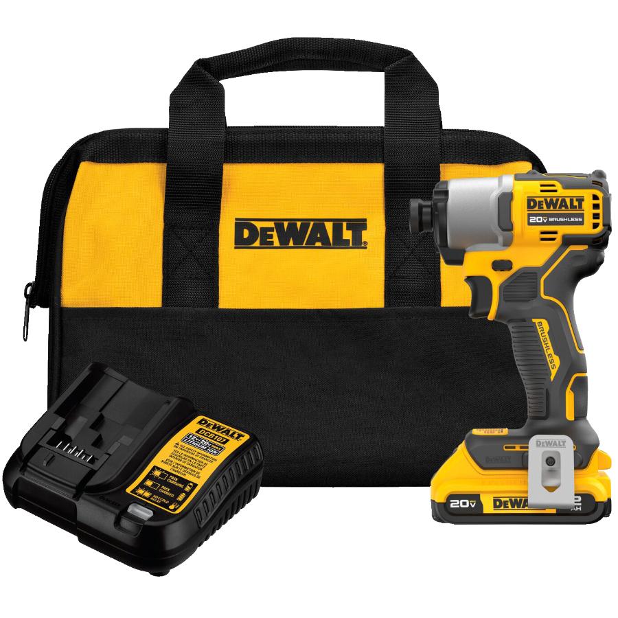 20V Max 1/4" Lithium-ion Cordless Compact Impact Driver Kit - with Battery, Charger & Tool Bag