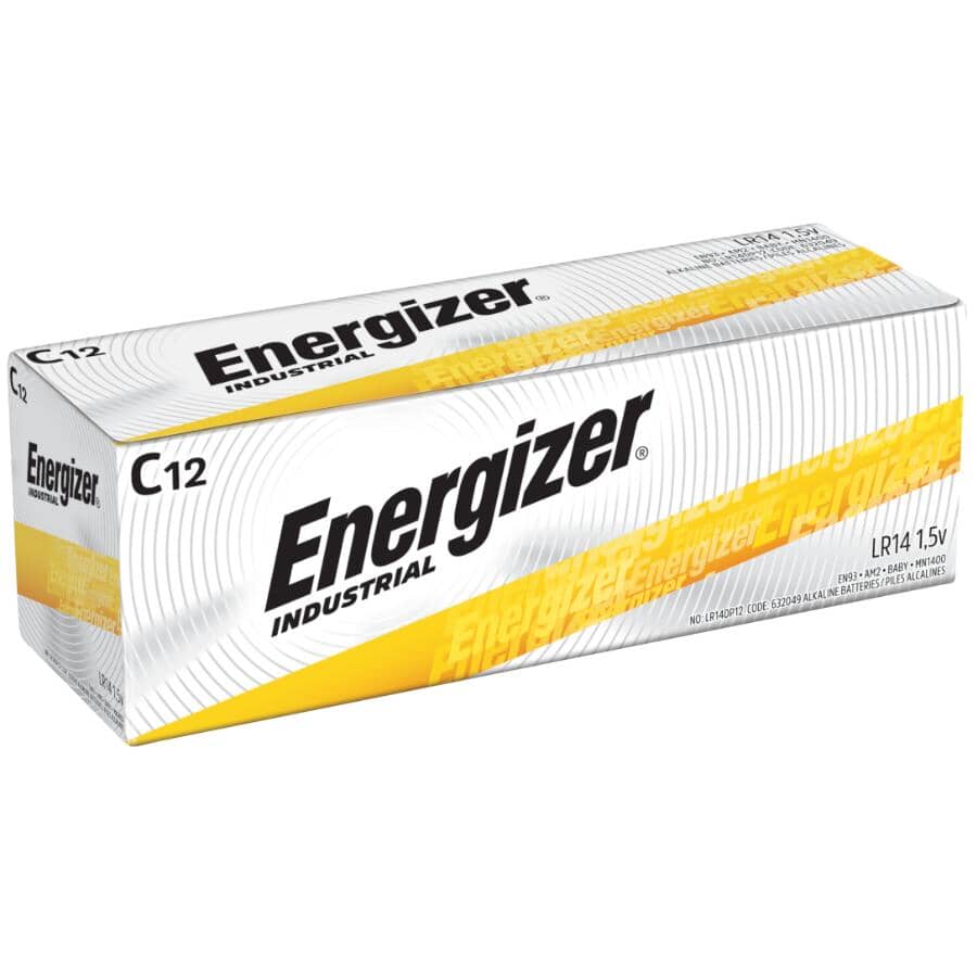 Industrial Alkaline C Batteries - 12 Pack