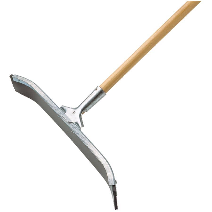 24" Curved Steel Floor Squeegee - with Handle