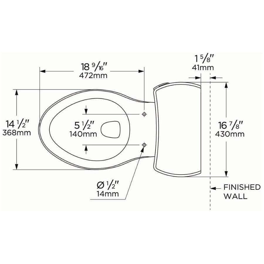 4.8 L Artisan Elongated Toilet - 17", White