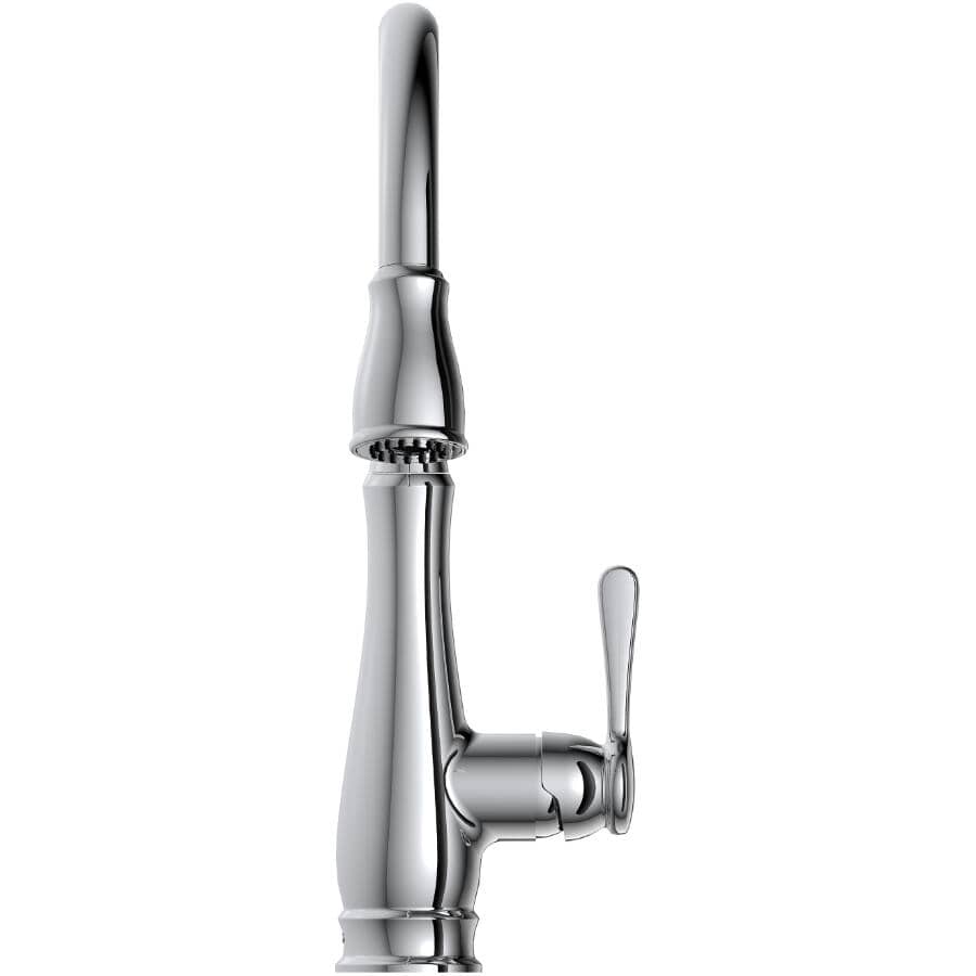 Whitley Single Handle Pull-Down Kitchen Faucet - with Dual Spray, Chrome