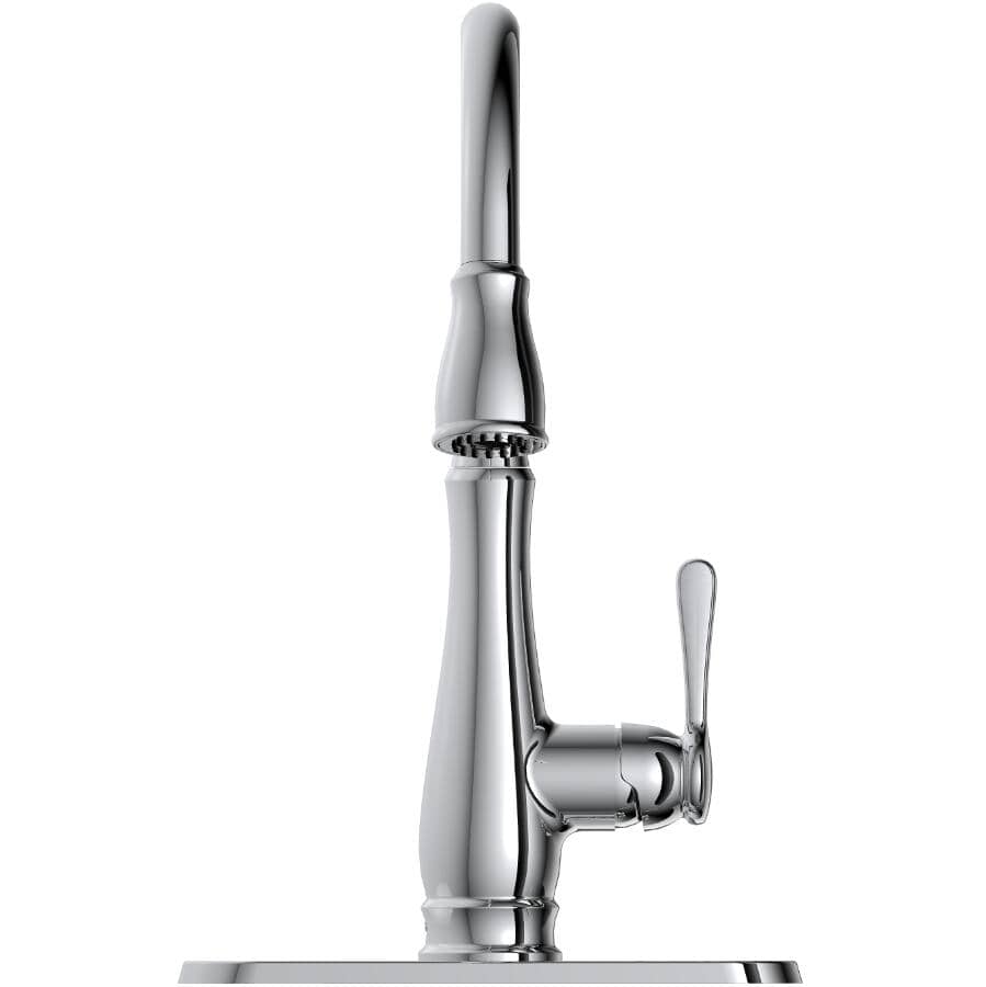 Whitley Single Handle Pull-Down Kitchen Faucet - with Dual Spray, Chrome