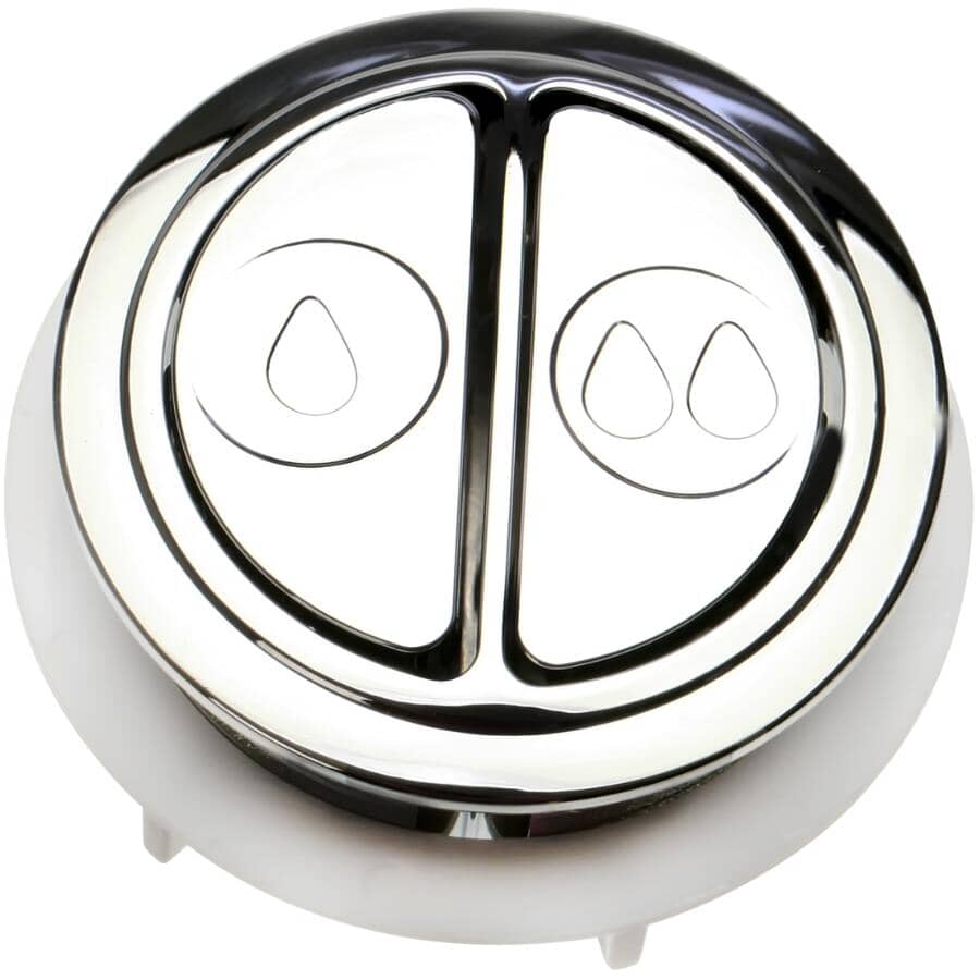Push Button Toilet Lever For Glacier Bay Toilets - Dual Flush, Chrome