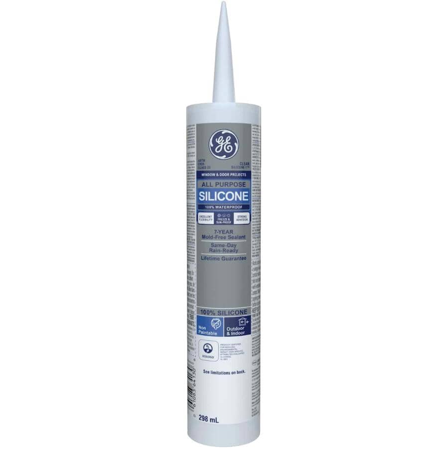 Window & Door All Purpose Silicone Sealant - Clear, 299 ml, 12 Pack