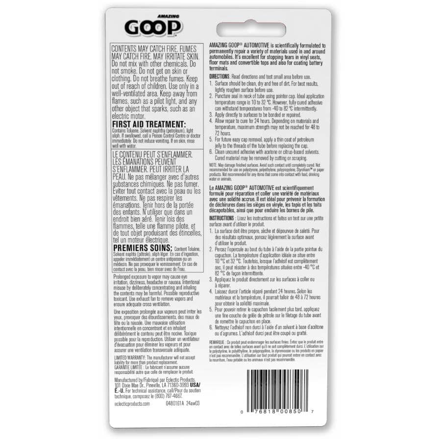 Automotive Adhesive - Clear, 109.4 ml
