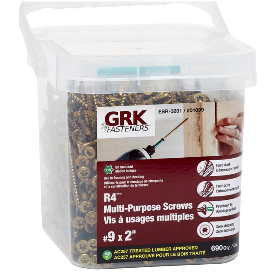 #9 x 2" Climatek Star Drive R4 Structural Wood Screws - 690 Pack