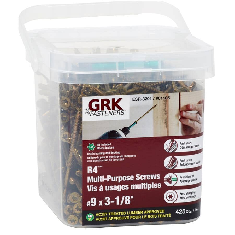 #9 x 3-1/8" Climatek Star Drive R4 Structural Wood Screws - 425 Pack