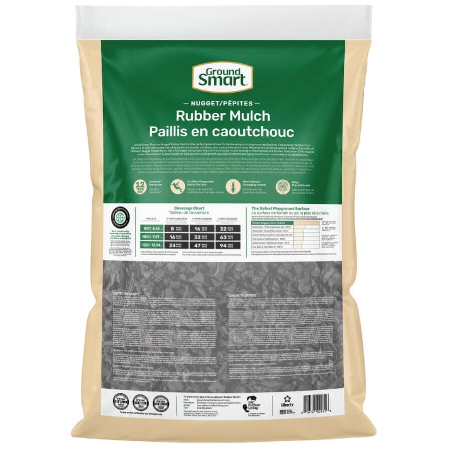 20lb Black Rubber Garden Mulch