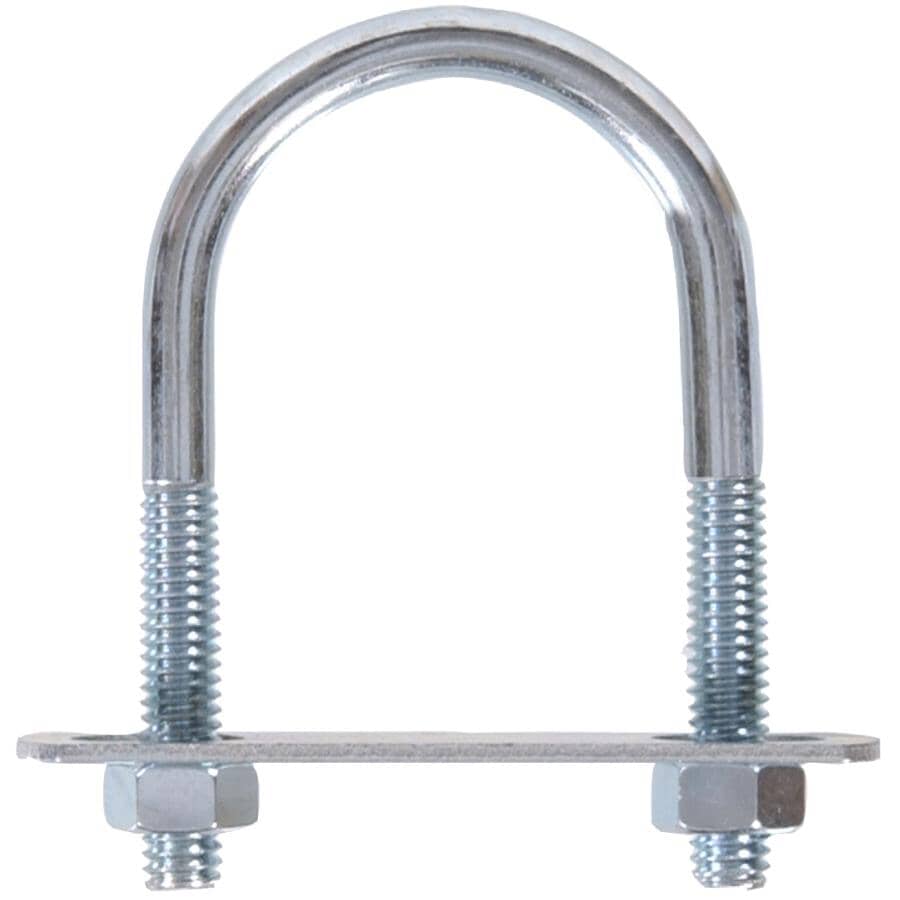 5/16" x 5" x 2-1/2" #546 U Bolt with Plate & Nut - Zinc