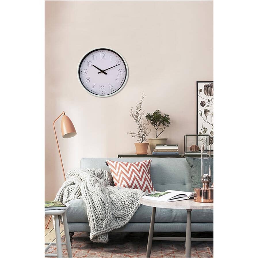10" Round Wall Clock - White