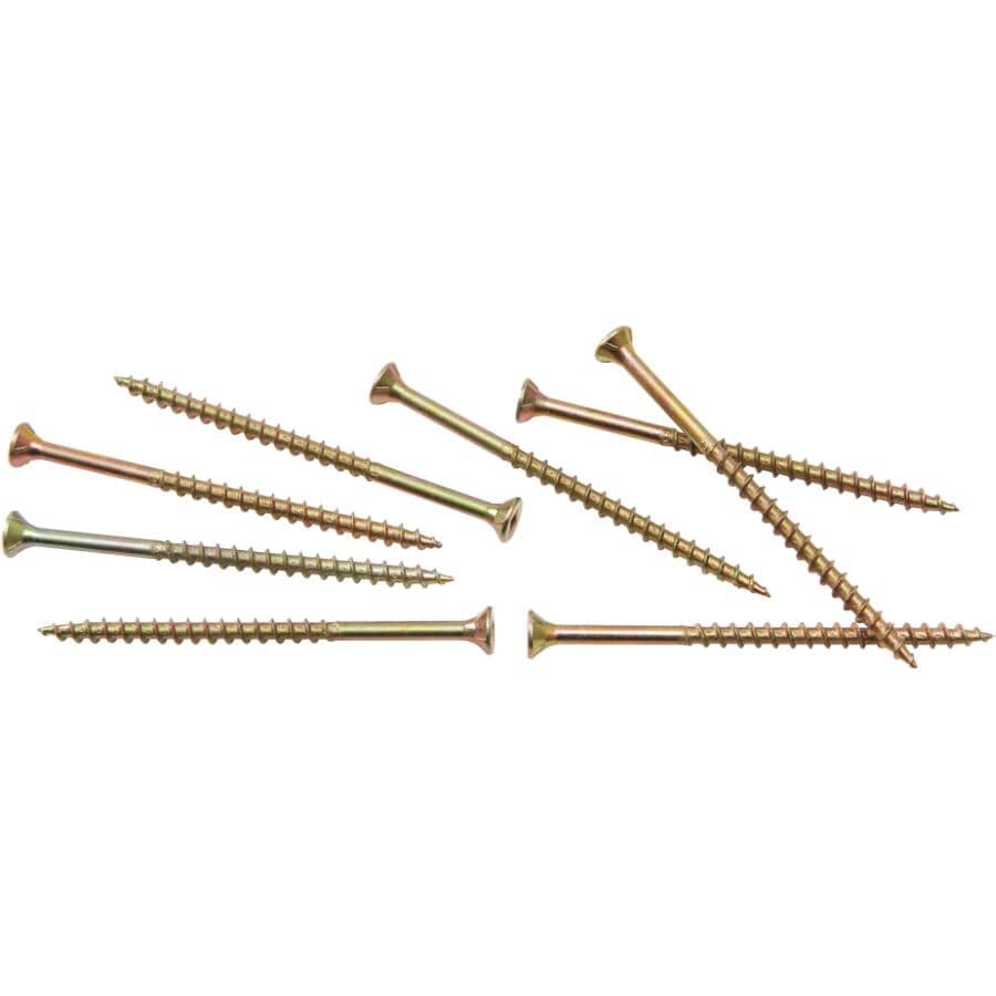300 Pack #8 x 3" Yellow Zinc Plated All Purpose Screws