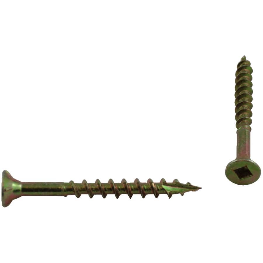 500 Pack #8 x 1-3/4" Yellow Zinc Plated All Purpose Screws