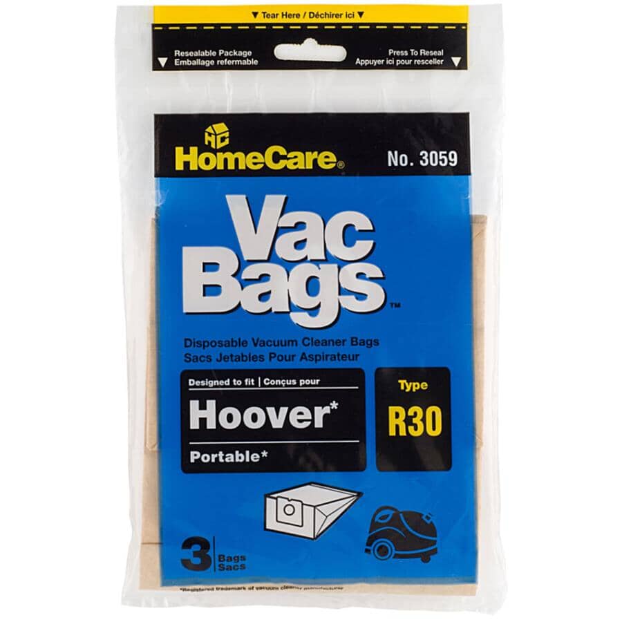 Type R30 Hoover Canister Vacuum Cleaner Bag - 3 Pack