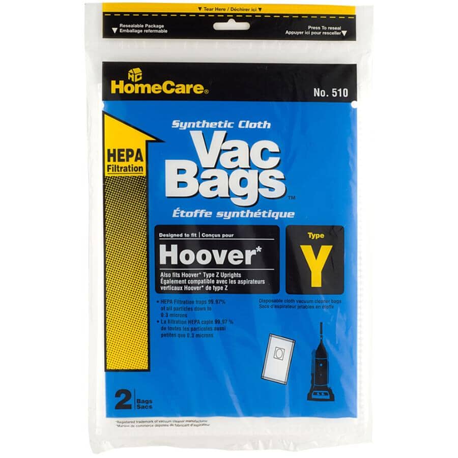 Type Y Hoover Hepa Vacuum Cleaner Bag - 2 Pack