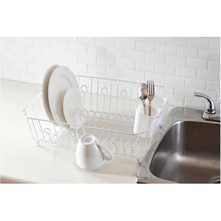 Dish Drainer - White, 13.8" x 17.7"