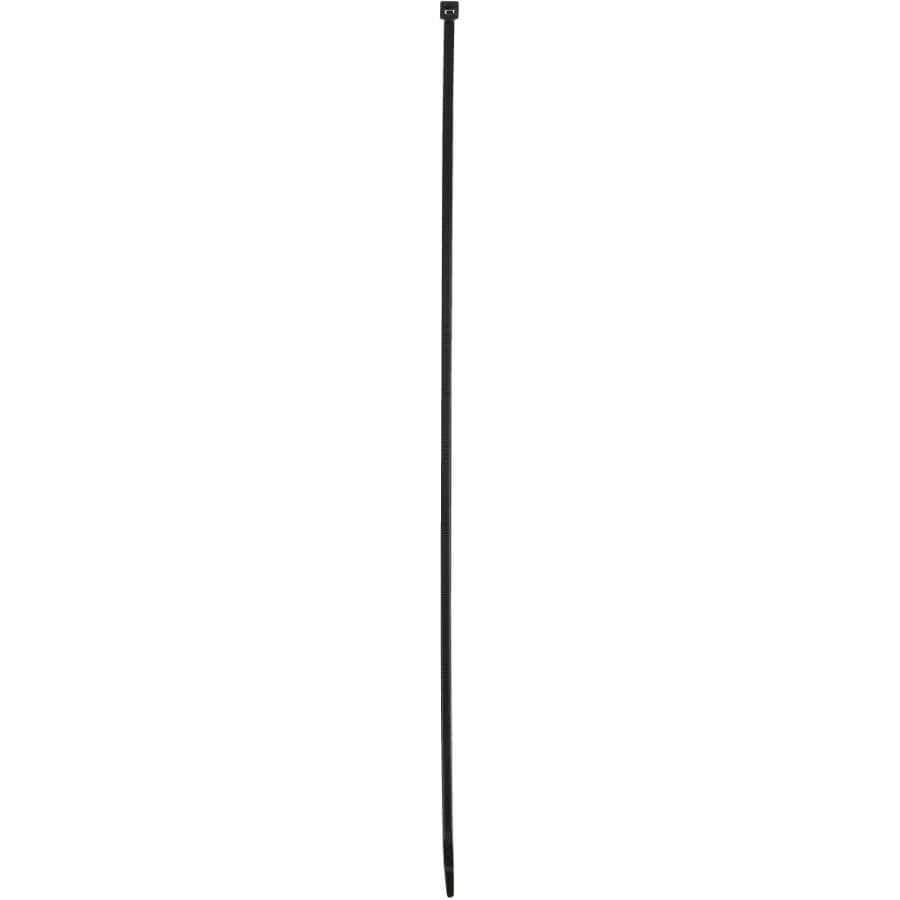 100 Pack 14-1/2" Black Cable Ties for Outdoor Use
