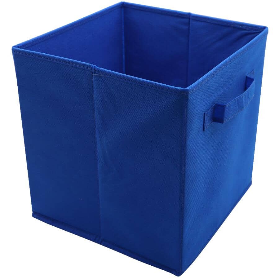 Fabric Storage Drawer - with Handle, Blue