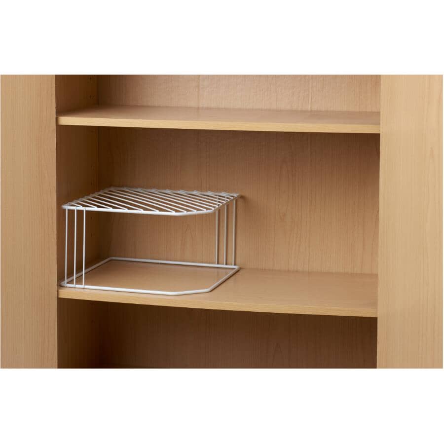 Wire Corner Shelf - White, 10"