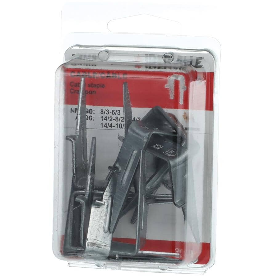 8 Pack 6/3 Black Steel Cable Staples