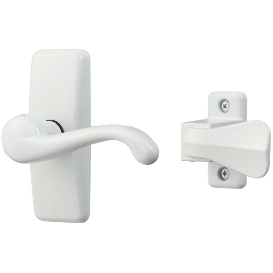 White Screen Door Handle Set