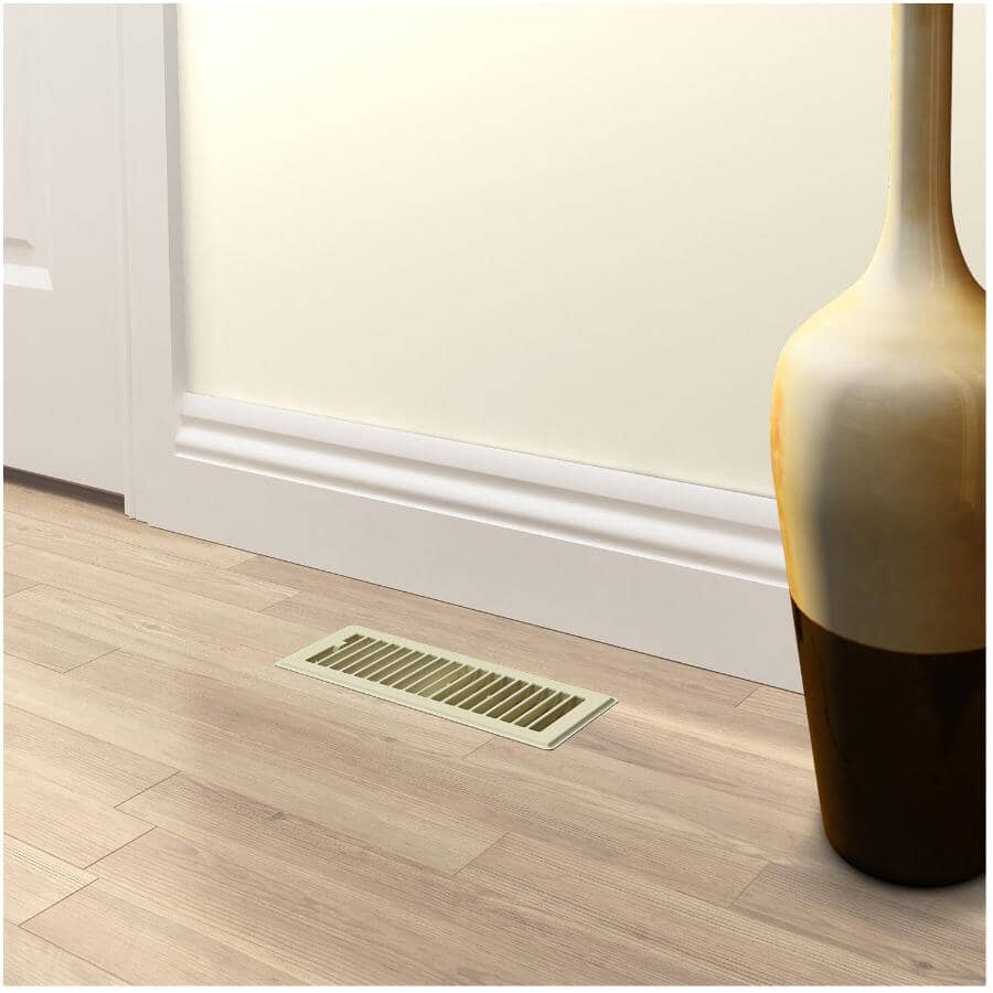 3" x 10" Almond Floor Register