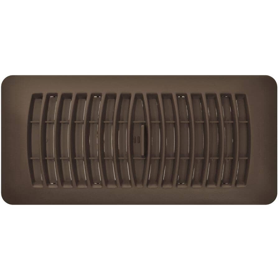 4" x 10" Brown Poly Floor Register