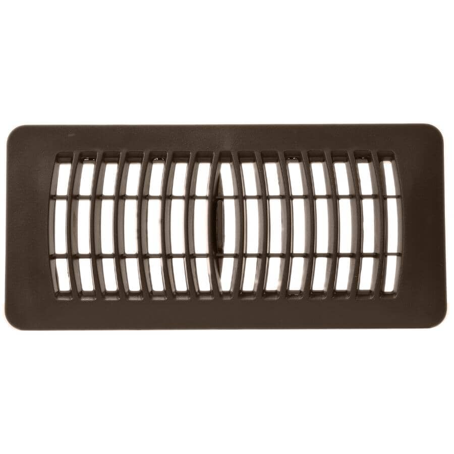 4" x 10" Brown Poly Floor Register