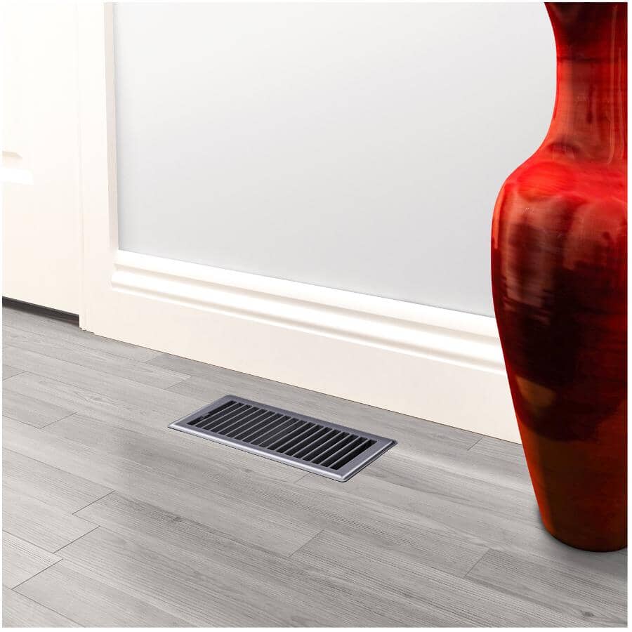 4" x 10" Pewter Floor Register
