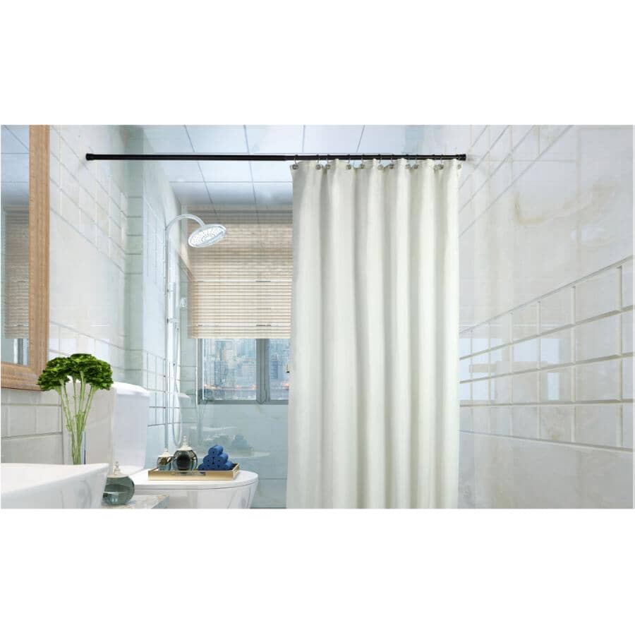 Adjustable Tension Shower Rod - Black, 36" to 63"
