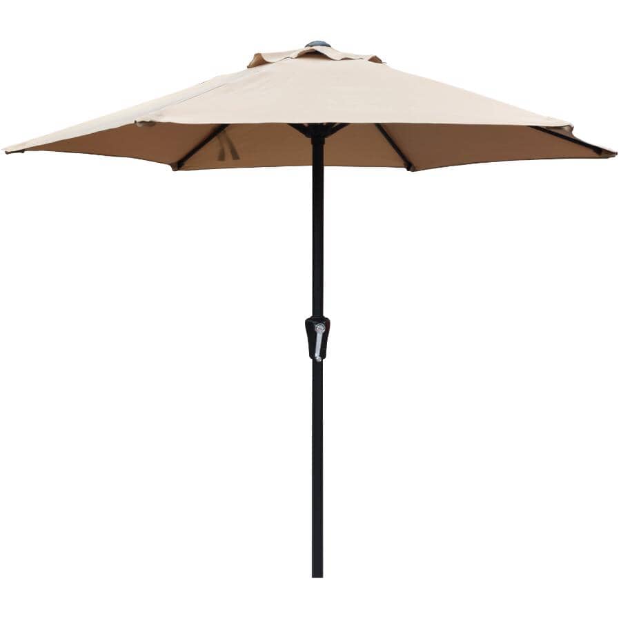 7' Crank Market Umbrella - Taupe
