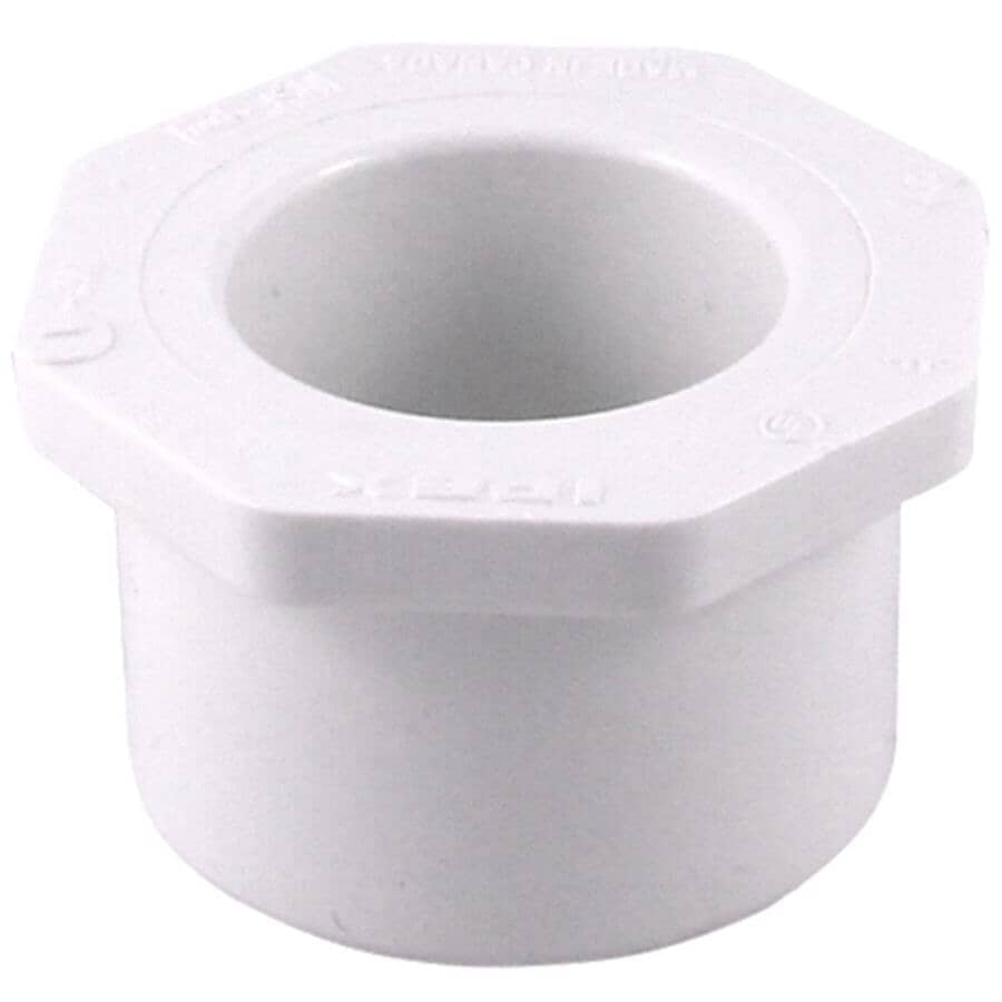 Schedule 40 1" Spigot x 1/2" Slip PVC Reducing Bushing