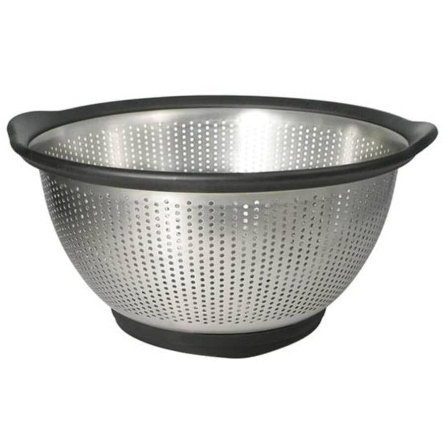 Stainless Steel Colander - Black, 5 Qt