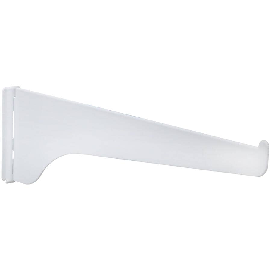 14" White Single Track Shelf Bracket