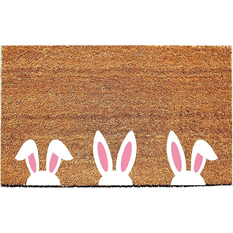 Bunny Ears Coir Door Mat - 18" x 30"