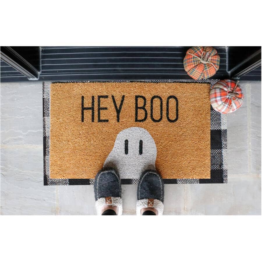 Hey Boo Coir Door Mat - 18" x 30"